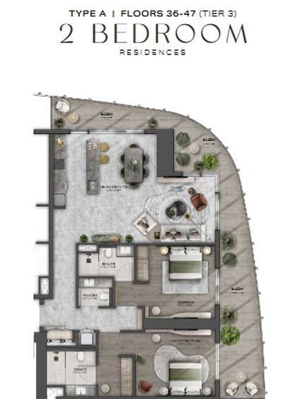 Kanyon by beyond Residences. 2–BR Apartments