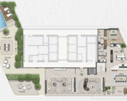 5-bedroom penthouse floor plan at Soulever by Beyond featuring expansive luxury layout, rooftop terrace, premium interiors, and panoramic Arabian Gulf views